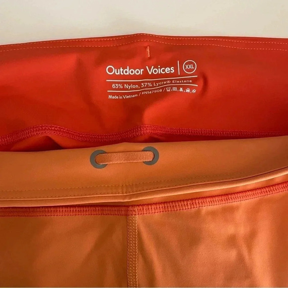 Outdoor Voices Zoom 7/8 Leggings XXS (Orange) Sunstone/Paprika/Peach Run Gym - Picture 10 of 15